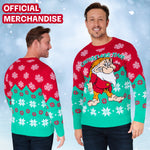 Disney Mens Christmas Jumper Crew Neck with Long Sleeves, Warm Cosy Xmas Jumper - Gifts for Men - Get Trend