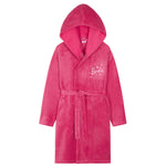 Barbie Girls Teenagers Fleece Dressing Gown with Hood & Pockets, Cosy Robe Fluffy Loungewear Nightwear - Gifts for Girls - Get Trend