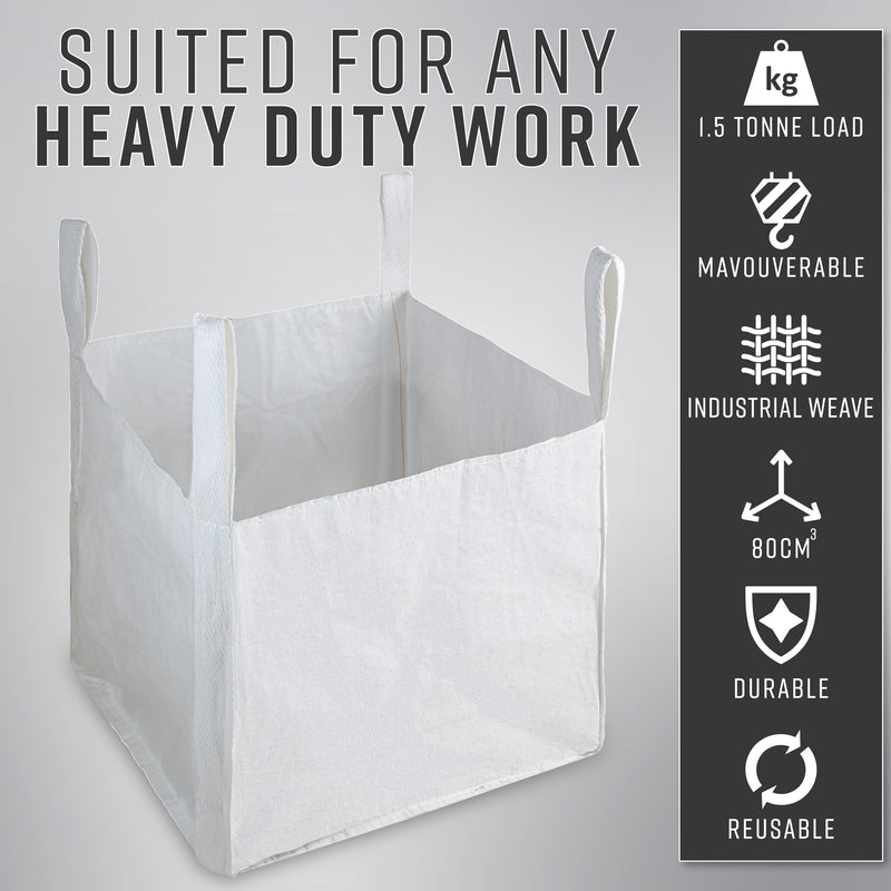 Deco Express Garden Waste Bags - Heavy Duty Bags - White 1.5T - 1 Pack - Get Trend