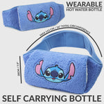 Disney Stitch Wearable Hot Water Bottle Belt Soft Plush Wrap Around Hot Water Bottle Pouch with Hand Pockets 0.8L - Get Trend