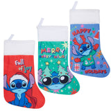 Disney Stitch Christmas Stockings for Kids Teens Adults Set of 3, Cute Festive Hanging Festive Decor Xmas Stockings - Get Trend
