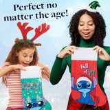 Disney Stitch Christmas Stockings for Kids Teens Adults Set of 3, Cute Festive Hanging Festive Decor Xmas Stockings - Get Trend