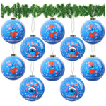 Disney Stitch Tree Baubles Christmas Decorations Pack of 10 Festive Hanging Ornament Balls Xmas Gifts - Get Trend