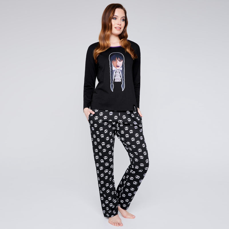 Wednesday Ladies Pyjamas Set - Black/Wednesday - Get Trend