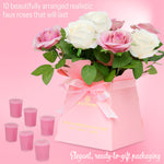 DECO EXPRESS Candle Bouquet Gift Set Box Women Christmas Rose for Birthdays Mother’s Day Valentine's Day Gift - Get Trend