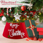 DECO EXPRESS Christmas Tree Skirt - Funny Christmas Santa Tree Cover - Festive Cover Decoration - (Red Merry - Top 42cm/Base 56cm) - Get Trend