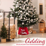 DECO EXPRESS Christmas Tree Skirt - Funny Christmas Santa Tree Cover - Festive Cover Decoration - (Red Merry - Top 42cm/Base 56cm) - Get Trend
