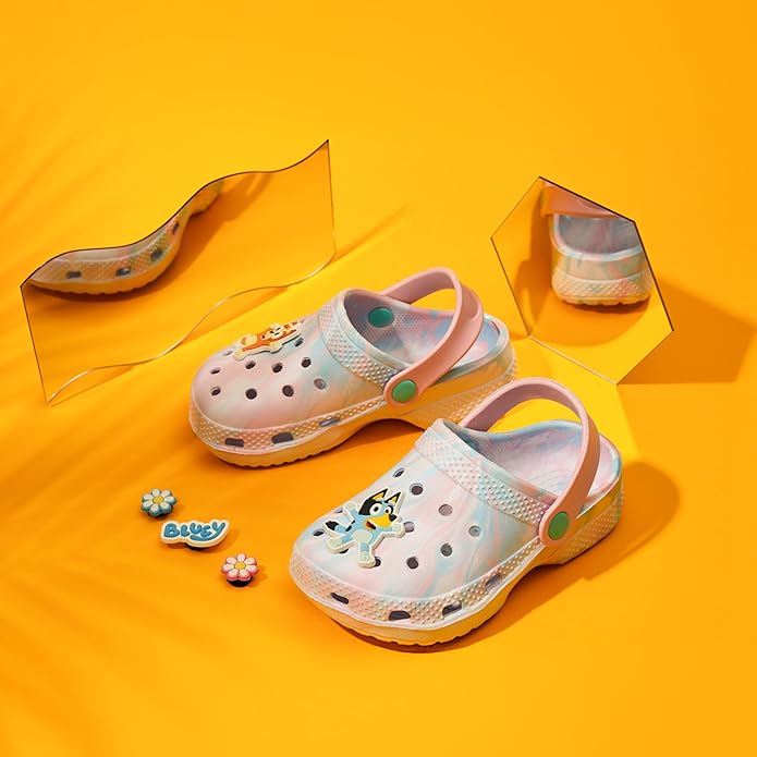 Bluey Clogs for Kids Toddlers Fun Garden Shoes Slip On with Shoe Charms - Get Trend