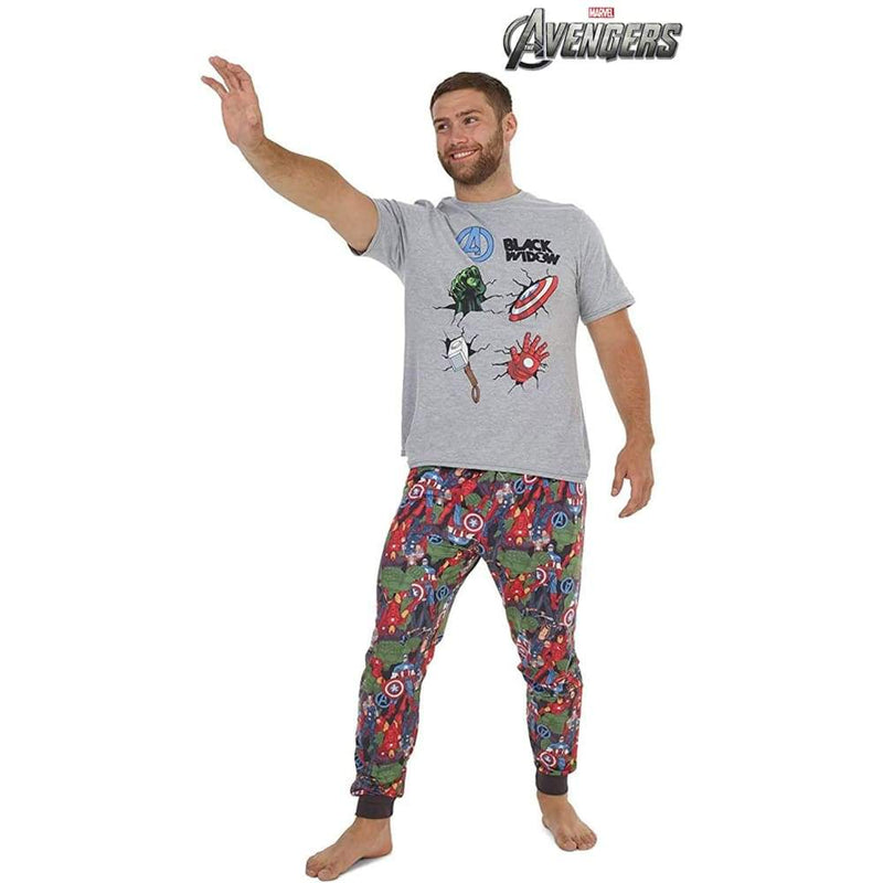 Marvel Mens Pyjama with Short Sleeve top and Long Trousers,super Soft Cotton Pyjama Marvel £18.95