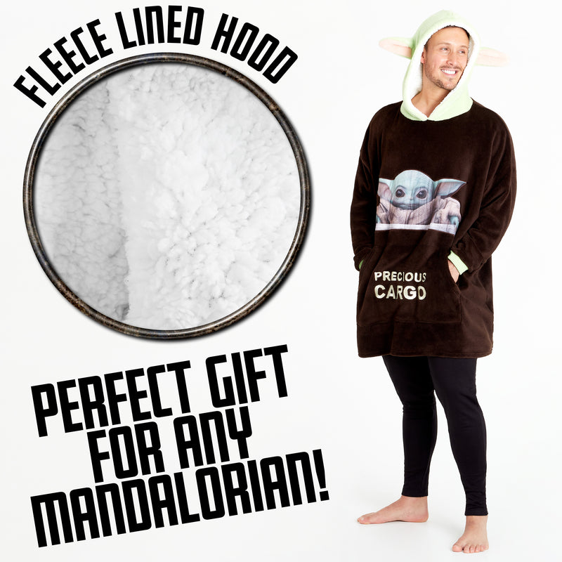 The Mandalorian Mens Hoodies ,Fleece Oversized Blanket Hoodie, Baby Yoda Gifts - Get Trend