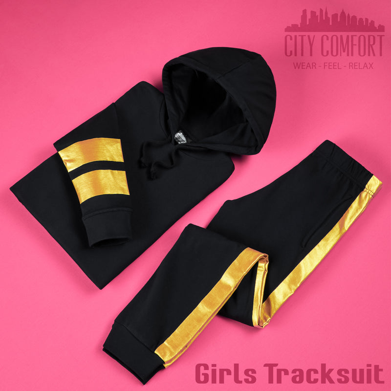 CityComfort Girls Tracksuit Set - Gold -Tracksuit for Girls - Get Trend
