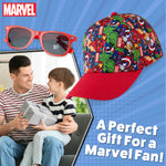 Marvel Baseball Cap and Kids Sunglasses for Boys - 100% UV Protection - Get Trend