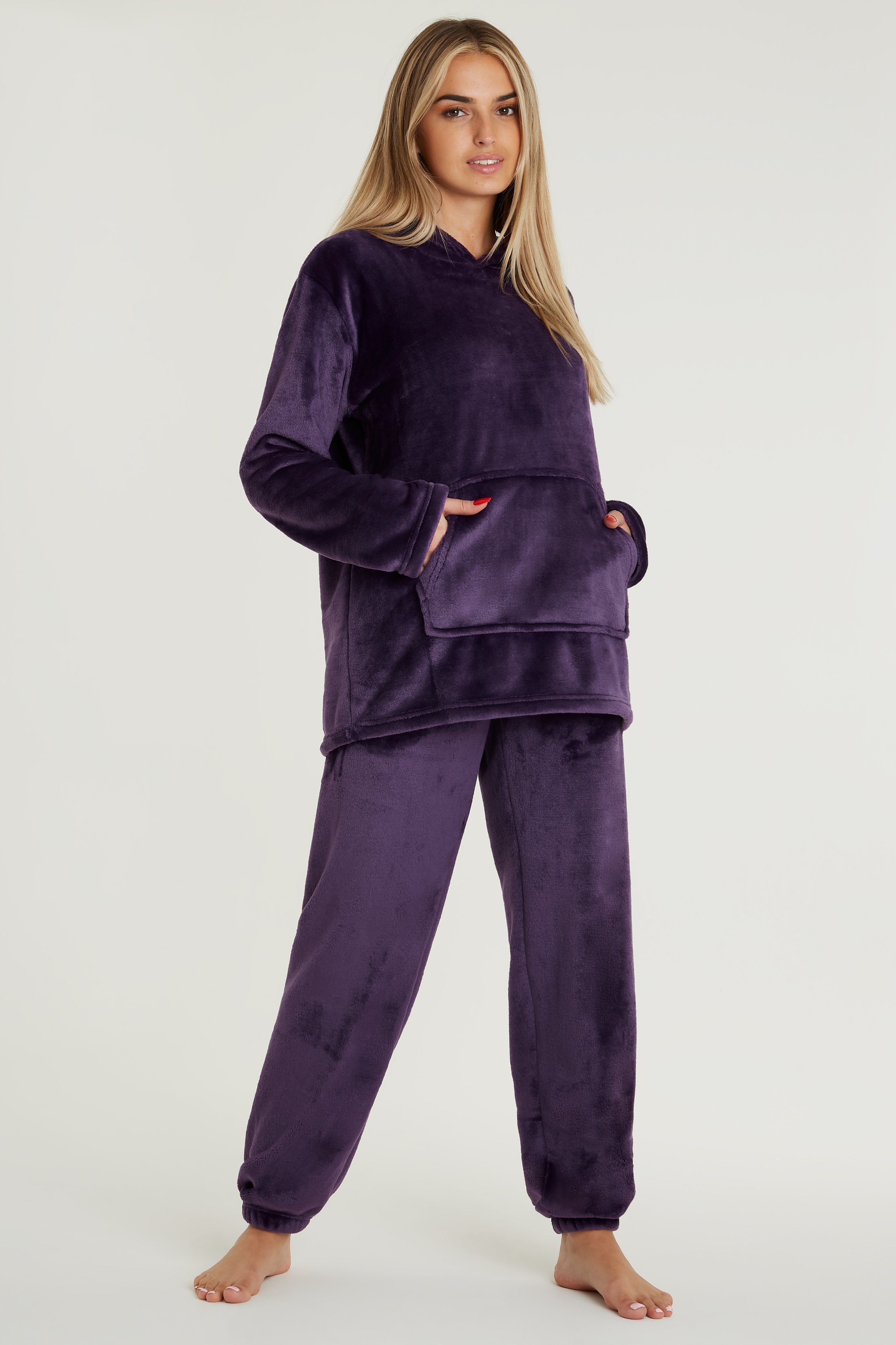 CityComfort Womens Pyjamas, Warm Fleece Hooded Pyjamas for Women Sets