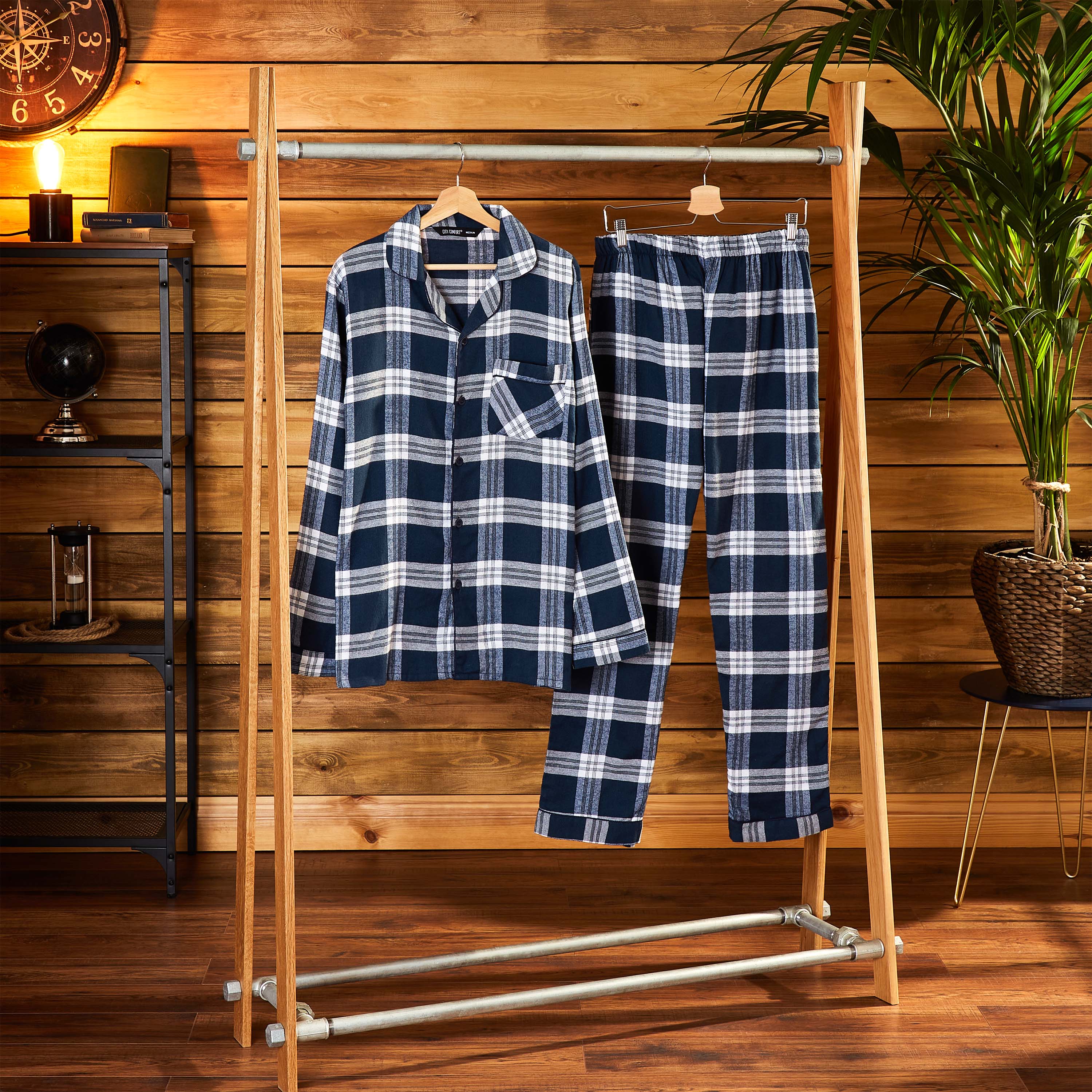 CityComfort Mens Pyjamas Set, Tartan Brushed Cotton Pyjamas - Get Trend