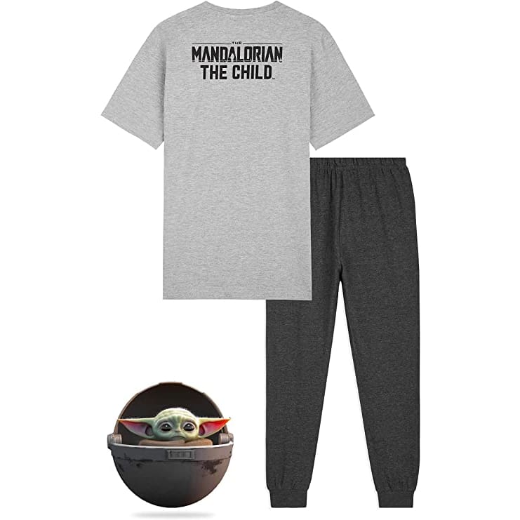 Star Wars Baby Yoda Short Sleeve top Lounge Pants Pyjamas Set for Men Teenagers Pyjamas Star Wars £16.49