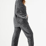 CityComfort Womens Pyjamas, Warm Fleece Hooded Pyjamas for Women Sets