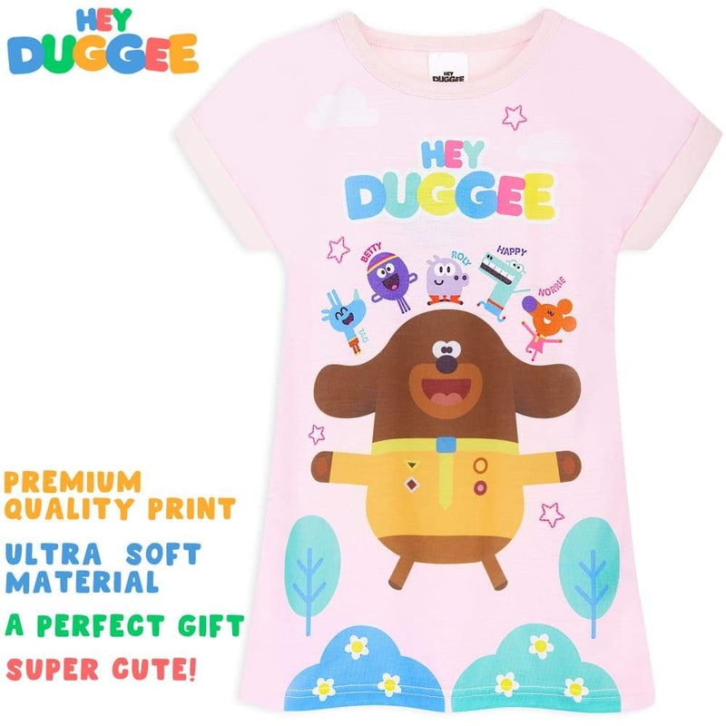Hey Duggee Girls Nightdress Girl Nightie Short Sleeved Pyjamas Nightdress Hey Duggee £9.49