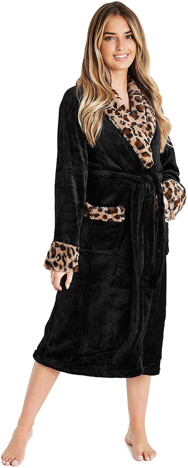 CityComfort Dressing Gown Women with Hood-Luxurious Fluffy Ladies Soft Fleece - Get Trend