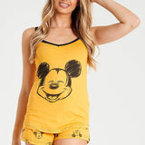 Disney Mickey Mouse Cotton Pajamas Shorts Set for Teenage Girls Women - Get Trend