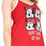 Disney Minnie Mouse Ladies Pyjamas Set, Cotton Cami Top & Sleep Shorts Women PJs - Get Trend