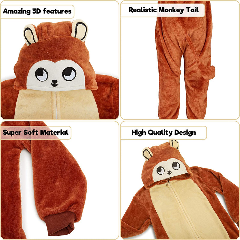 City Comfort Monkey Super Soft Onesie Pyjamas Sleepsuit for Boys & Girls - Get Trend