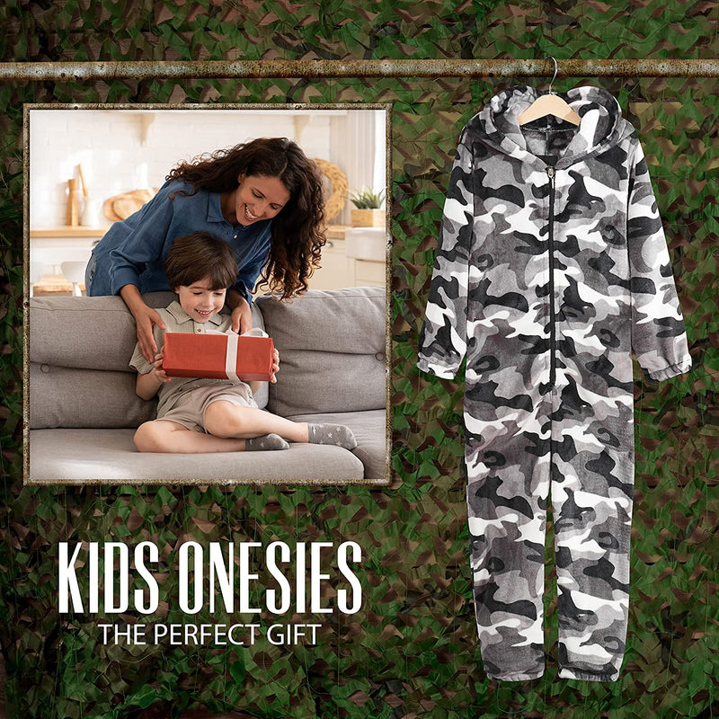 CityComfort Kids Onesie,All in One Pyjamas,Soft Fleece Zip Up Jumpsuit for Kids - Get Trend