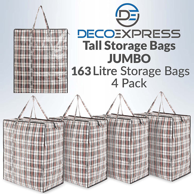 DECO EXPRESS Strong Large Laundry Bags Pack of 4, Storage Bags - Get Trend