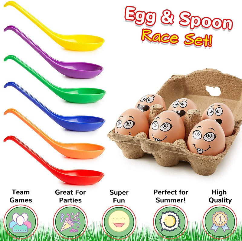 KreativeKraft Outdoor Games For Kids, Egg and Spoon Race Game - Get Trend