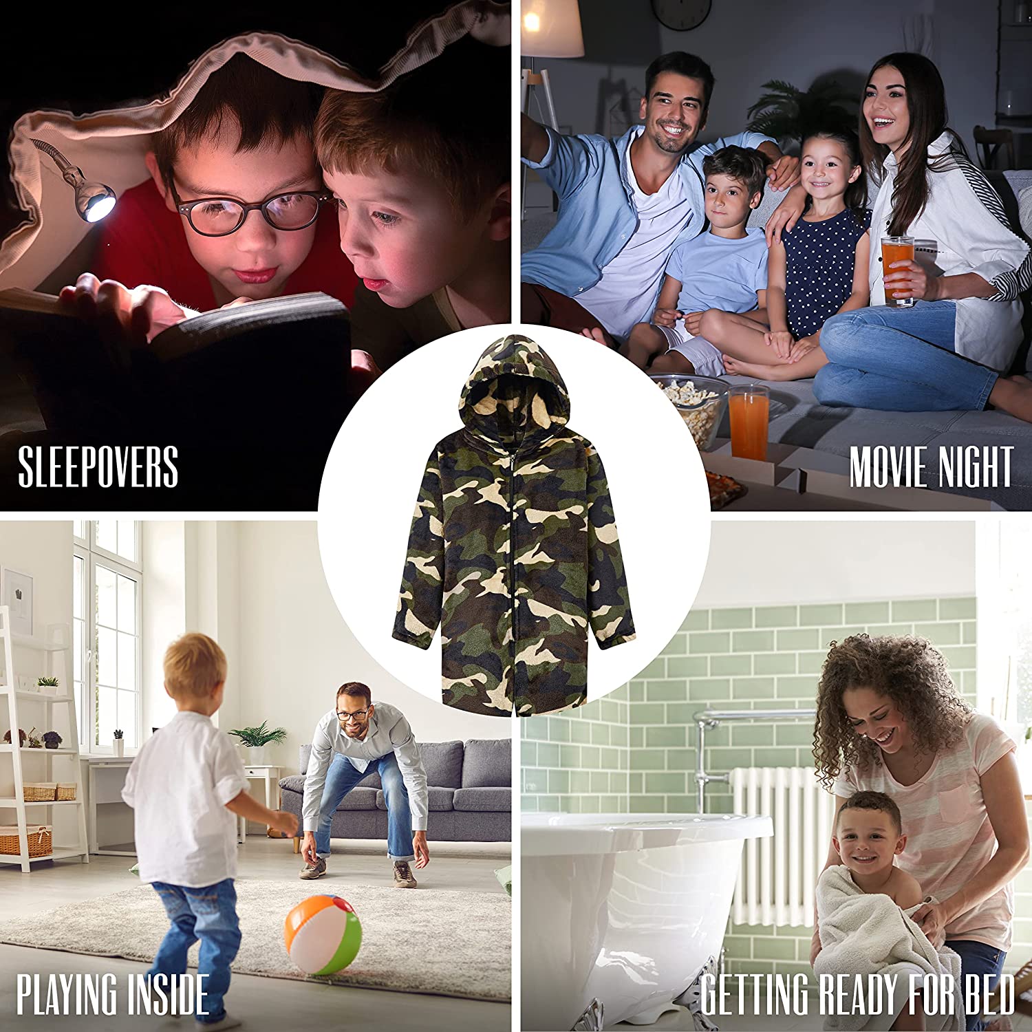 CityComfort Kids Onesie,All in One Pyjamas,Soft Fleece Zip Up Jumpsuit for Kids - Get Trend
