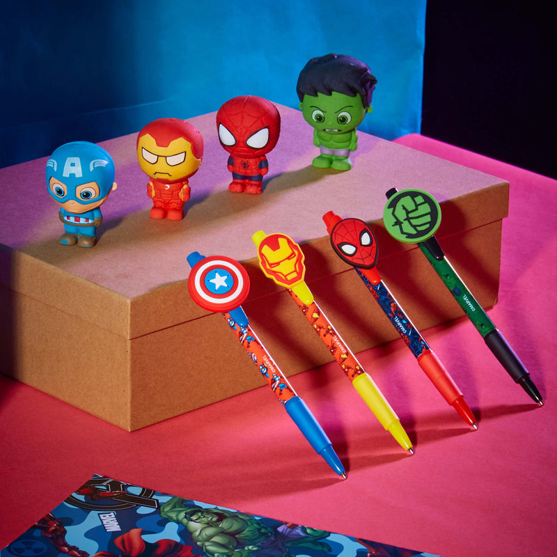 Marvel Pen Stationery Sets for Kids 4 Pack Avengers Pens - Get Trend
