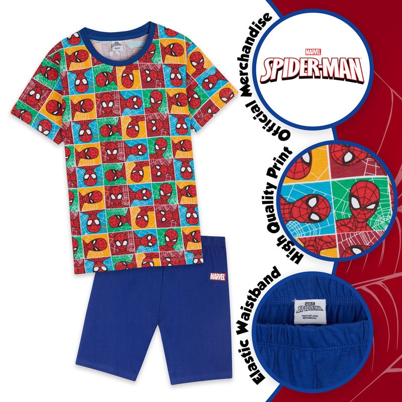 Marvel Spiderman Boys Pyjamas, Short Sleeve Boys Pyjama - Get Trend