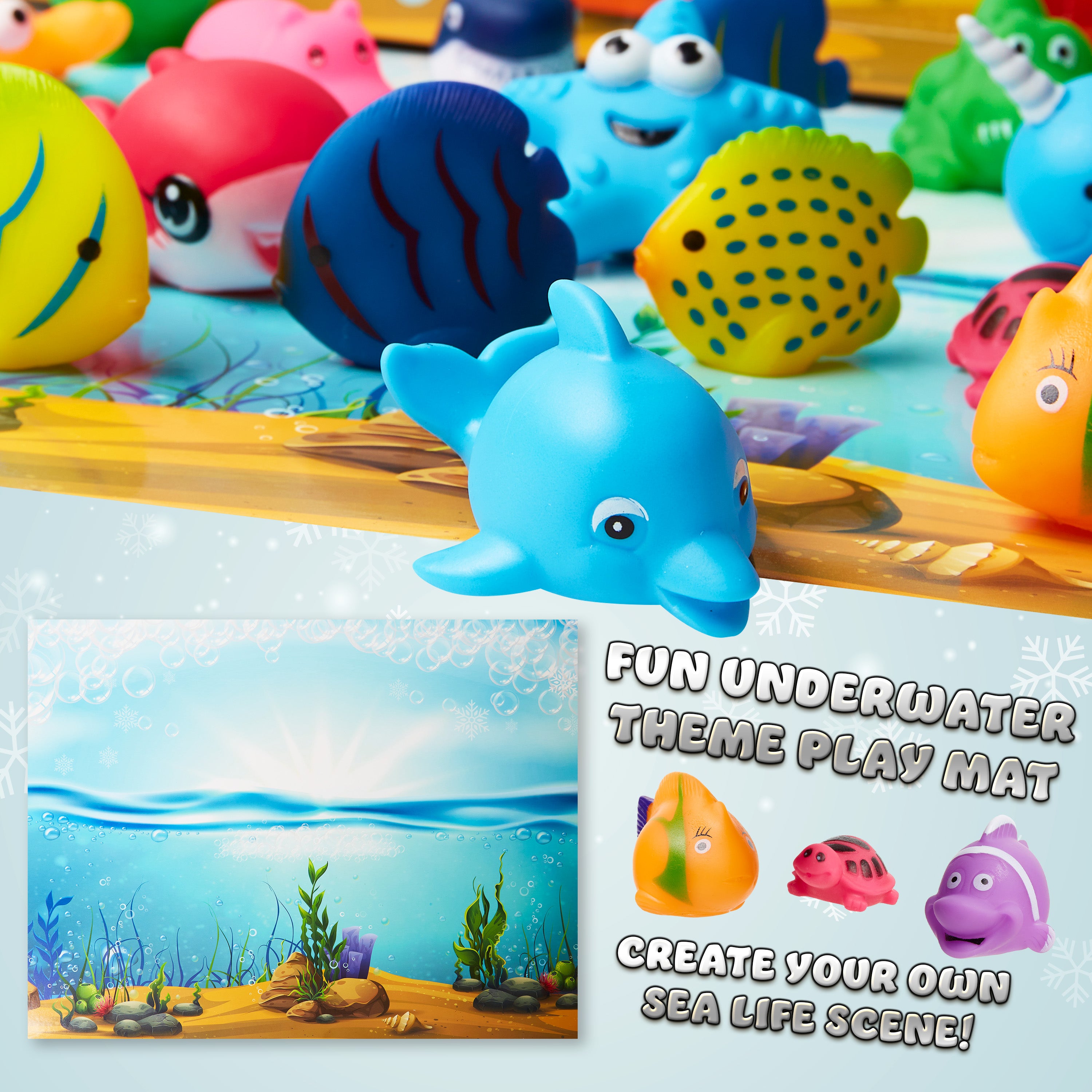 KreativeKraft Toy Advent Calendar for Kids, Rubber Bath Toys Christmas Countdown Calendar (Bath) - Get Trend