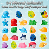KreativeKraft Toy Advent Calendar for Kids, Rubber Bath Toys Christmas Countdown Calendar (Bath) - Get Trend