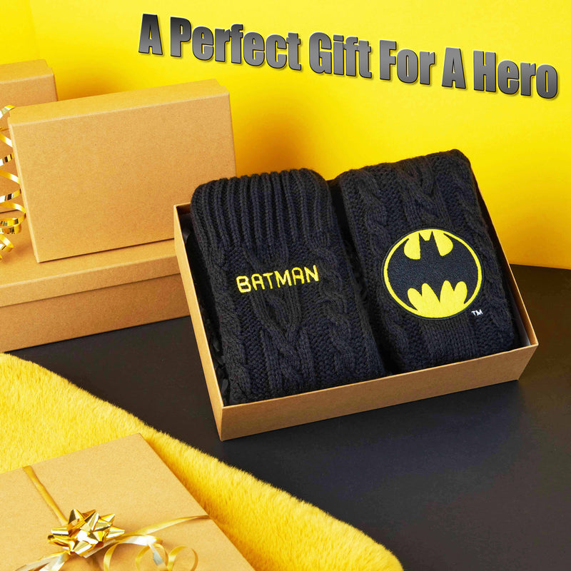 DC Comics Mens Slipper Socks, Batman Mens Fluffy Socks, Gifts for Men - Get Trend