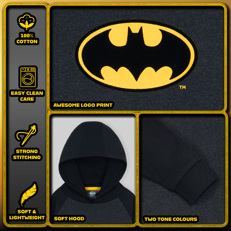 DC Comics Batman Hoodie for Kids - Superhero Boys' Hoodies - Get Trend