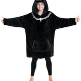 Marvel Oversized Hoodie Blanket for Kids, Black Panther Avengers Gifts for Boys - Get Trend