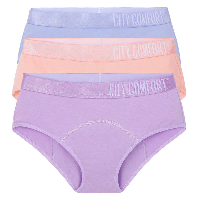 CityComfort Period Pants for Teenage Girls, Girls Underwear - Pack of 3 - Get Trend