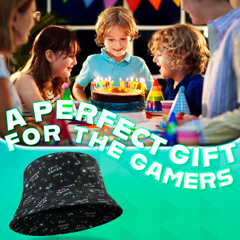 CityComfort Bucket Hat Kids Gamer Sun Hat for Boys and Girls - Black - Get Trend