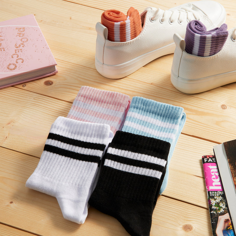 CityComfort Socks Women, Multipack of Sports Retro Ankle Socks for Women and Teens - Get Trend
