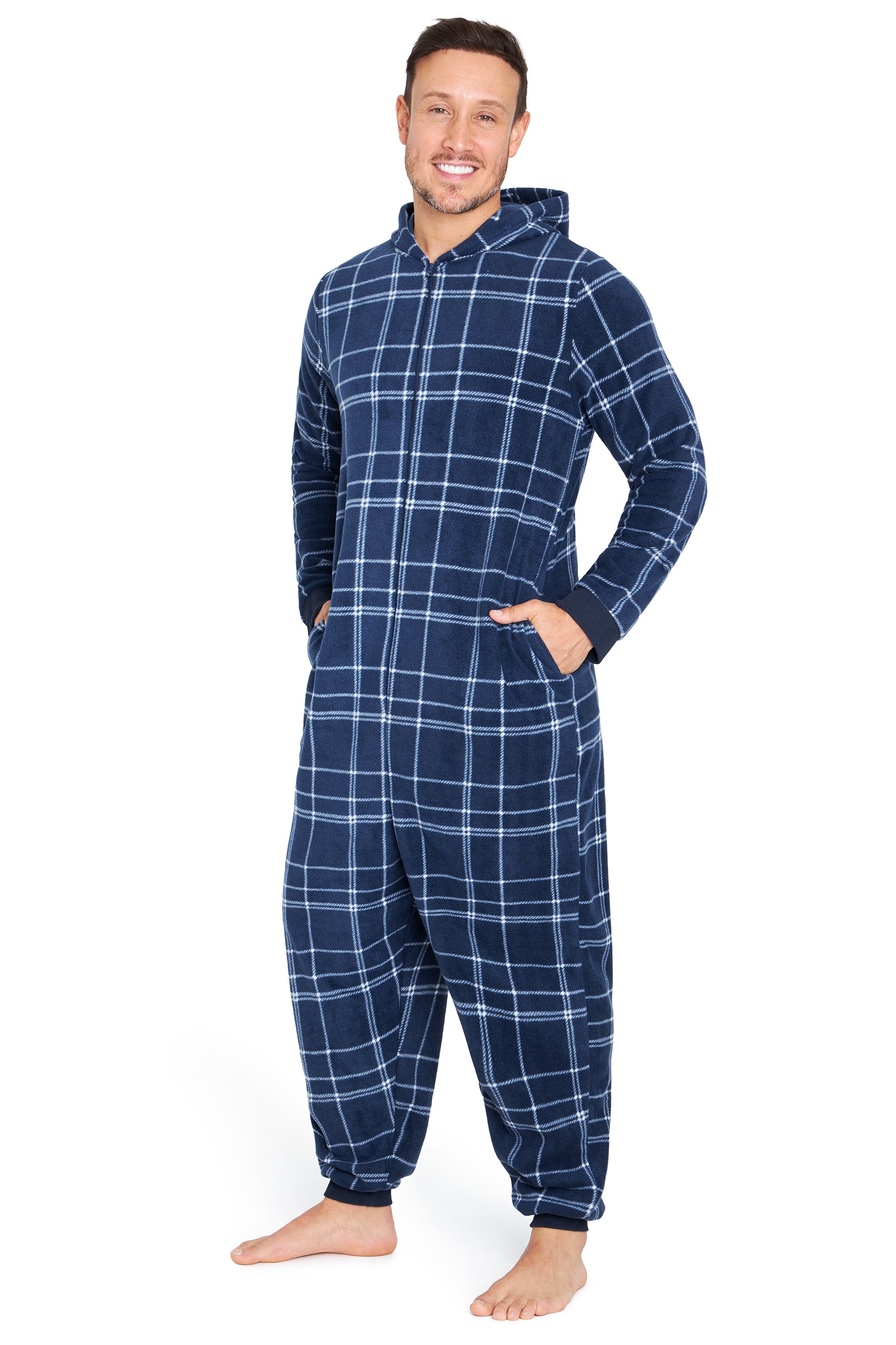 CityComfort Onesies for Men, Hooded Fleece Onesie, Gifts for Men - Get Trend