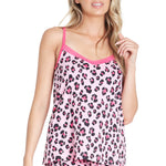 CityComfort Ladies Pyjamas, Women’s 2 Piece Nightwear, PINK LEOPARD Pjs Set - Get Trend