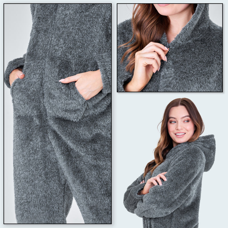 CityComfort Onesies for Women Soft Comfy Fleece Pyjamas Nightwear for Women - Get Trend