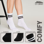 CityComfort Socks Women, Multipack of Sports Retro Ankle Socks for Women and Teens - Get Trend