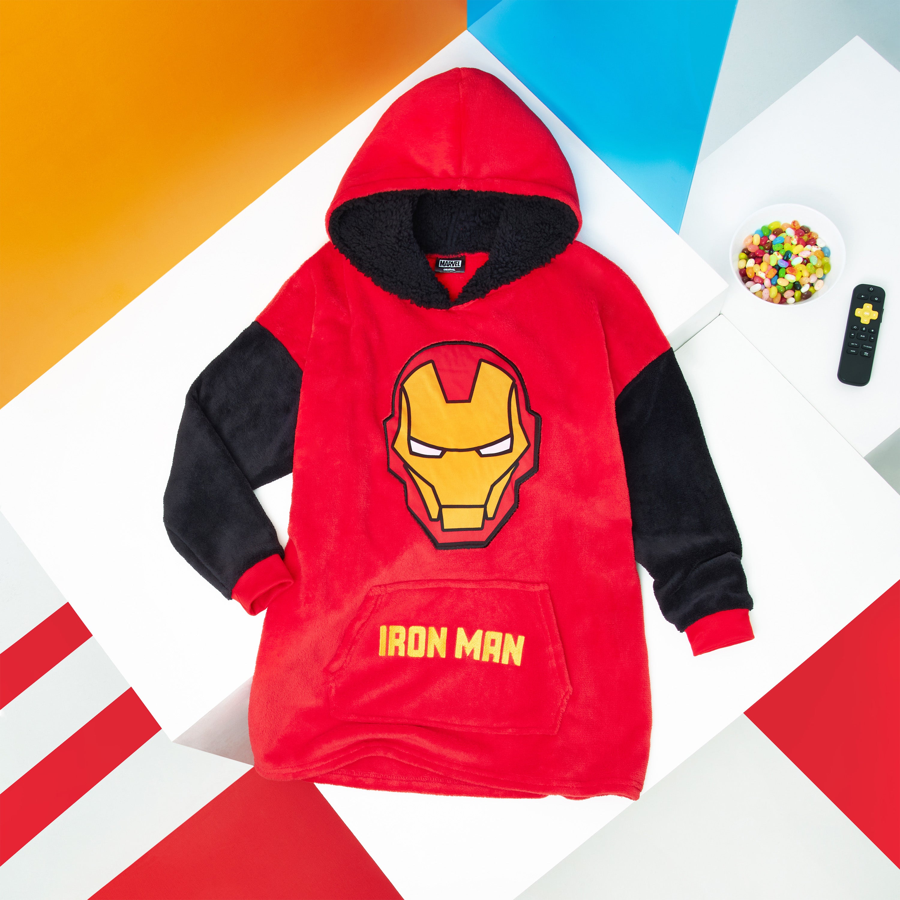 Marvel Oversized Blanket Hoodie Kids - Iron Man - Get Trend