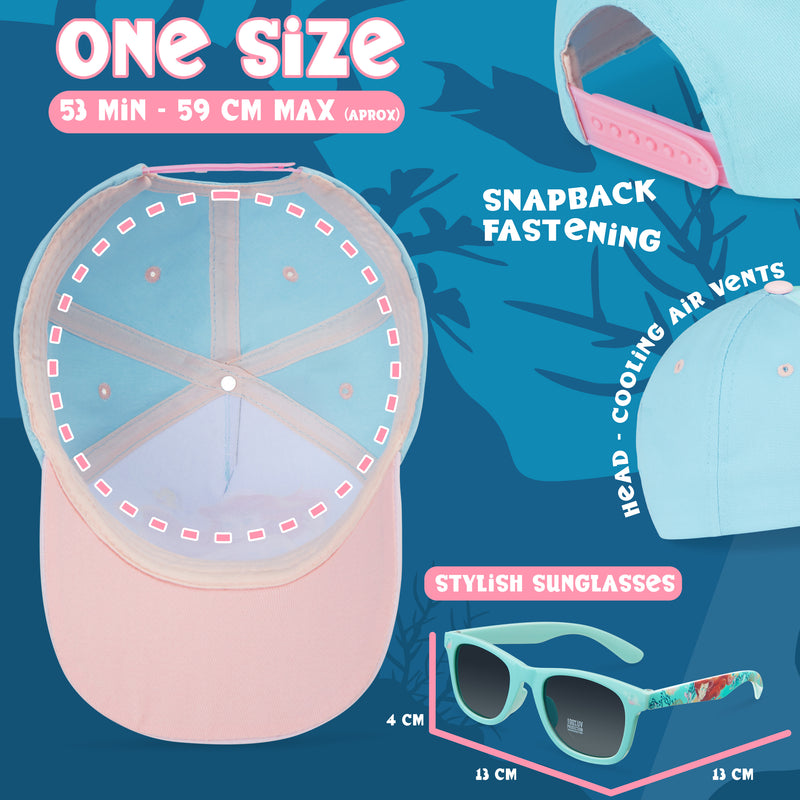Disney Baseball Cap and Kids Sunglasses for Girls - The Little Mermaid - Get Trend