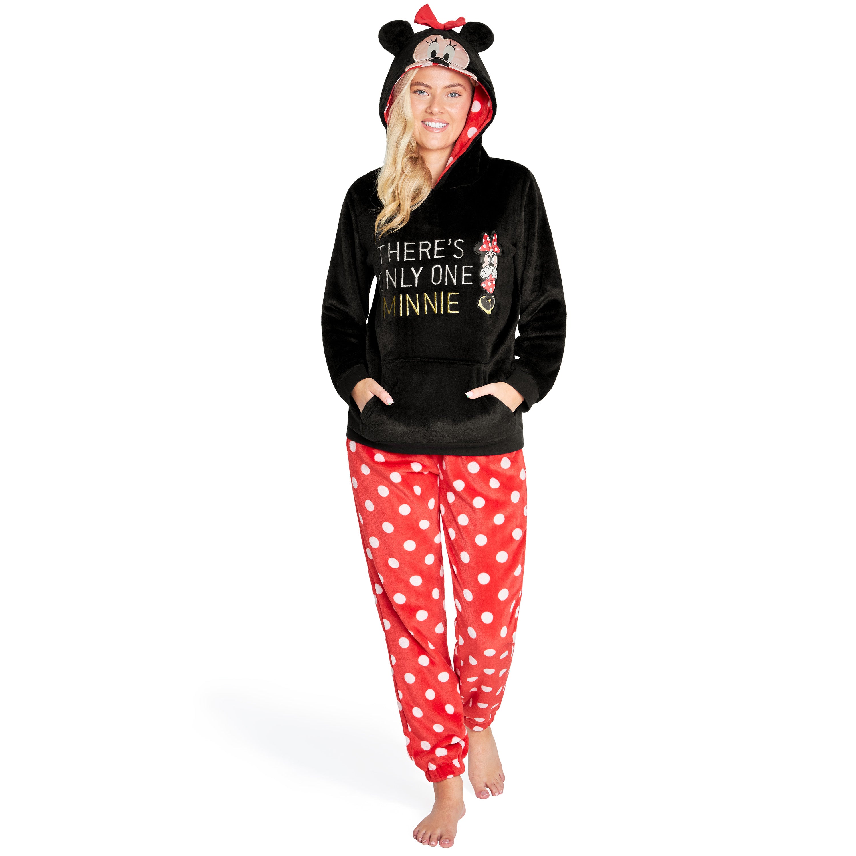 Disney Pyjamas for Women, Fluffy Ladies Fleece Pyjamas MINNIE