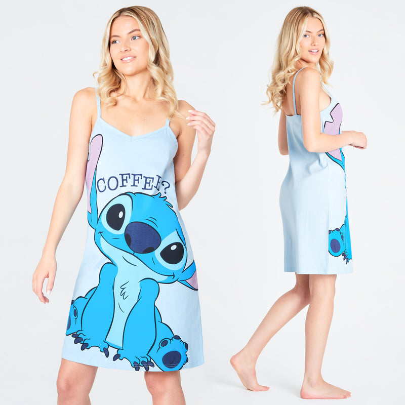 Disney Stitch Nightdress Cotton Strappy Nightie Stitch Gifts for Women - Get Trend