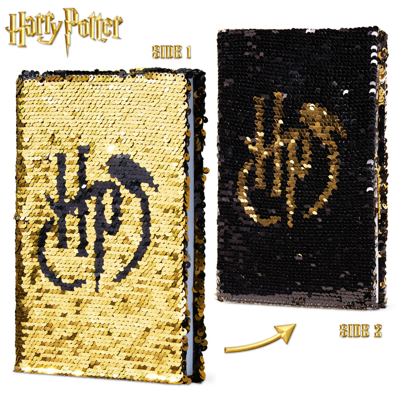 Harry Potter Sequin Journal Diary Notebook with Wand Pen For Girls Boys Teenager - Get Trend