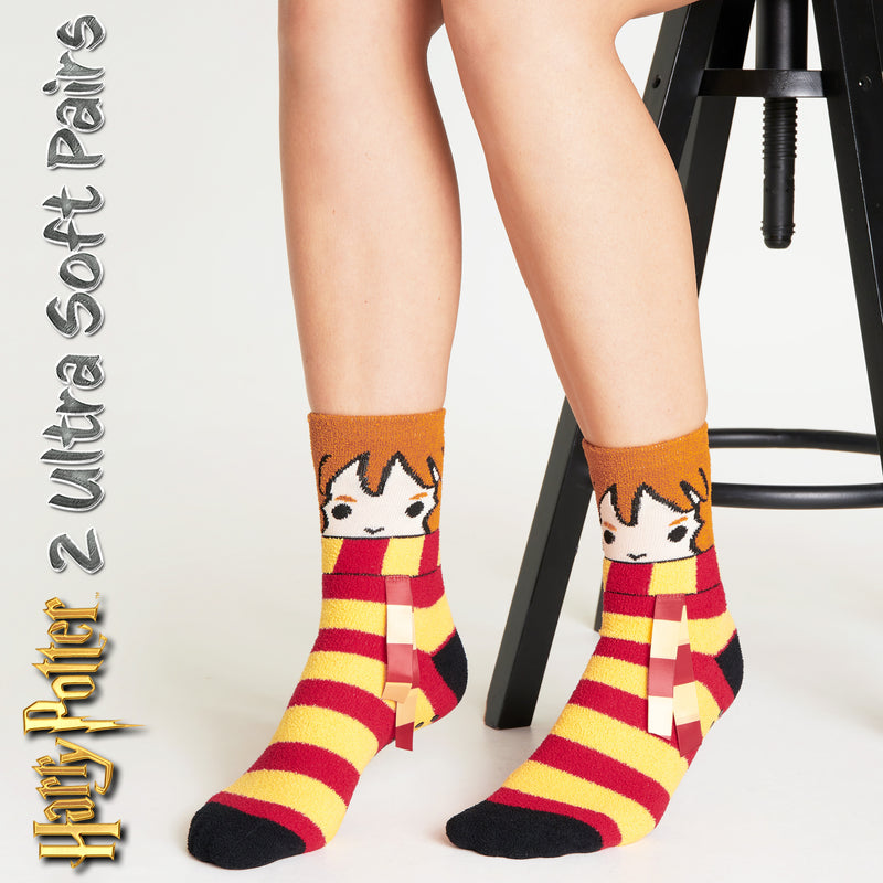 Harry Potter Fluffy Socks Womens, Multipack Slipper Socks - Get Trend