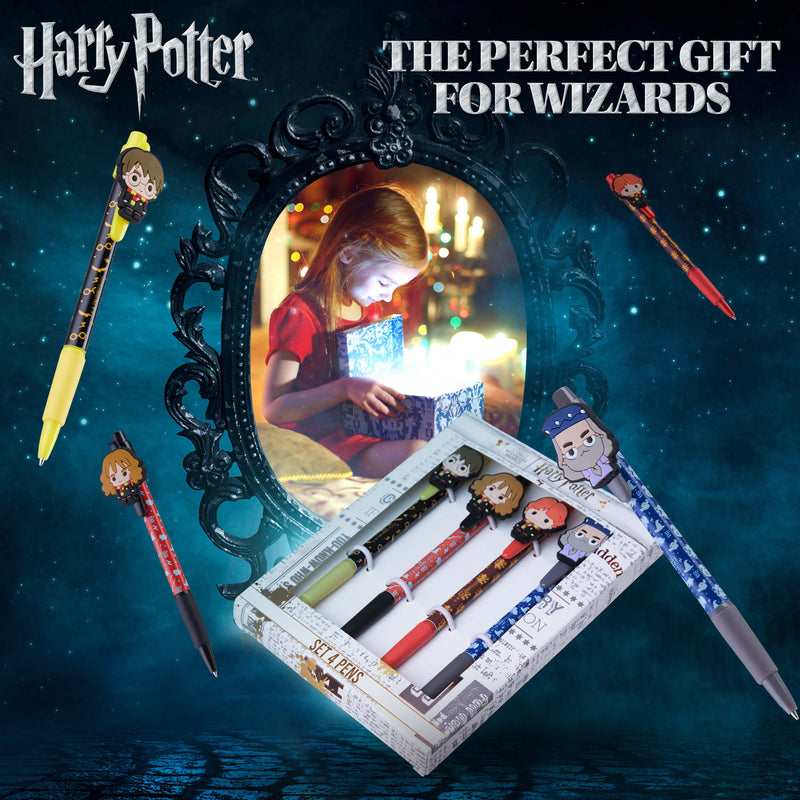 Harry Potter Pen, 4 Pack Novelty Pens, Stationery Sets for Kids - Get Trend